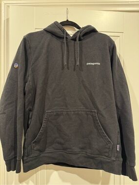 Patagonia Black Pullover Hoodie with Small Logo